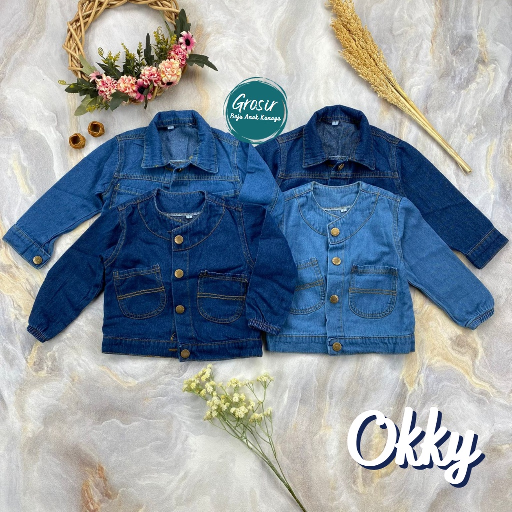 1-6TH JAKET ANAK OKKY JAKET JEANS ANAK PEREMPUAN DAN LAKI-LAKI (UNISEX)