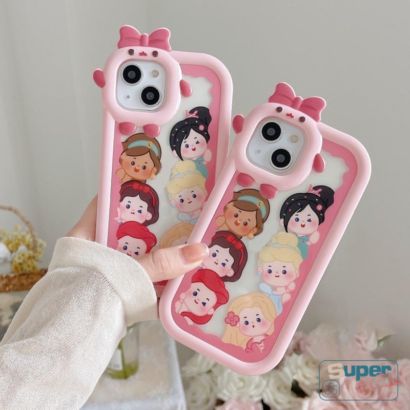 Bow Little Monster Lens Case Samsung A13 A14 A04 A12 A23 A50s A32 A04E A52 A30s A51 A52s A31 A22 M22 M32 A33 A53 A73 A04s A11 A21s A71 A53 A03 A03s A02s Sweet Disney Princess Cover