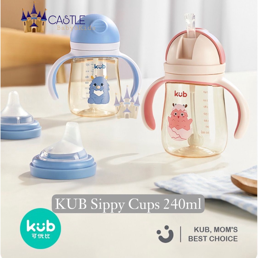 KUB Sippy Cups 240ml - PPSU Sippy Cups / Tritan Sippy cups - Botol Minum air Anak dan Bayi / Gelas Minum Bayi