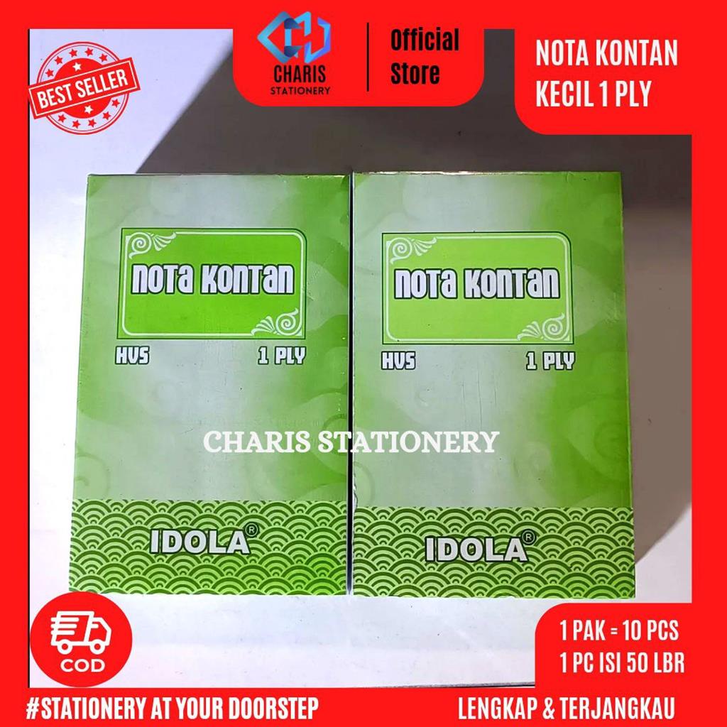 

CHARIS STATIONERY - Buku Nota Kontan Kecil IDOLA 1-ply 50 Lembar (10 Buku/Pak)