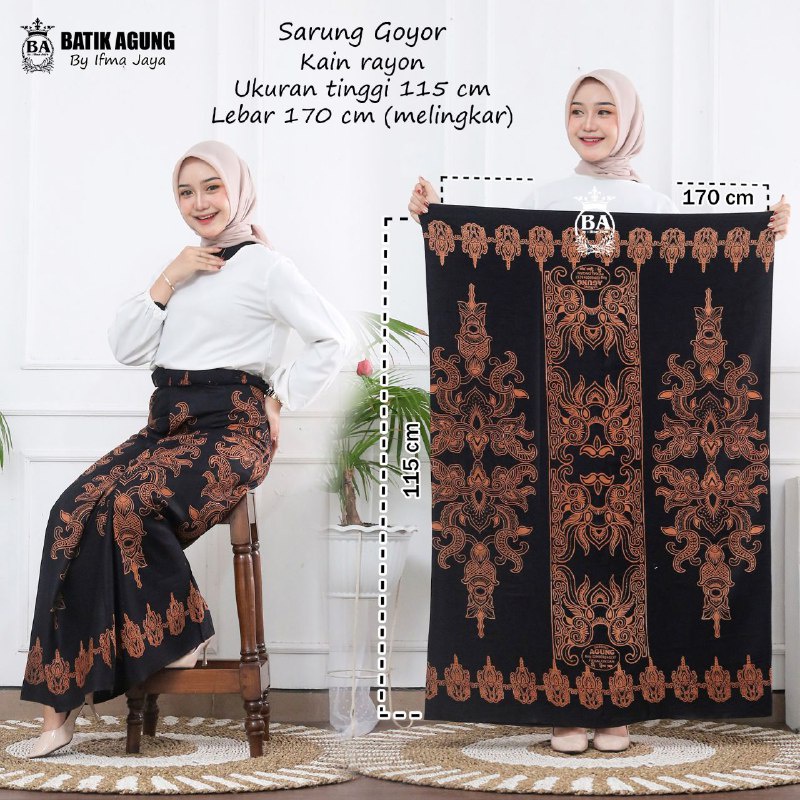 KAIN SARUNG HITAM MANIS SARUNG PELANGI SARUNG KORAN TYDE GLOYOR REMAJA WANITA SARUNG BATIK PEKALONGAN SANTRI PUTRI UNTUK SERAGAM