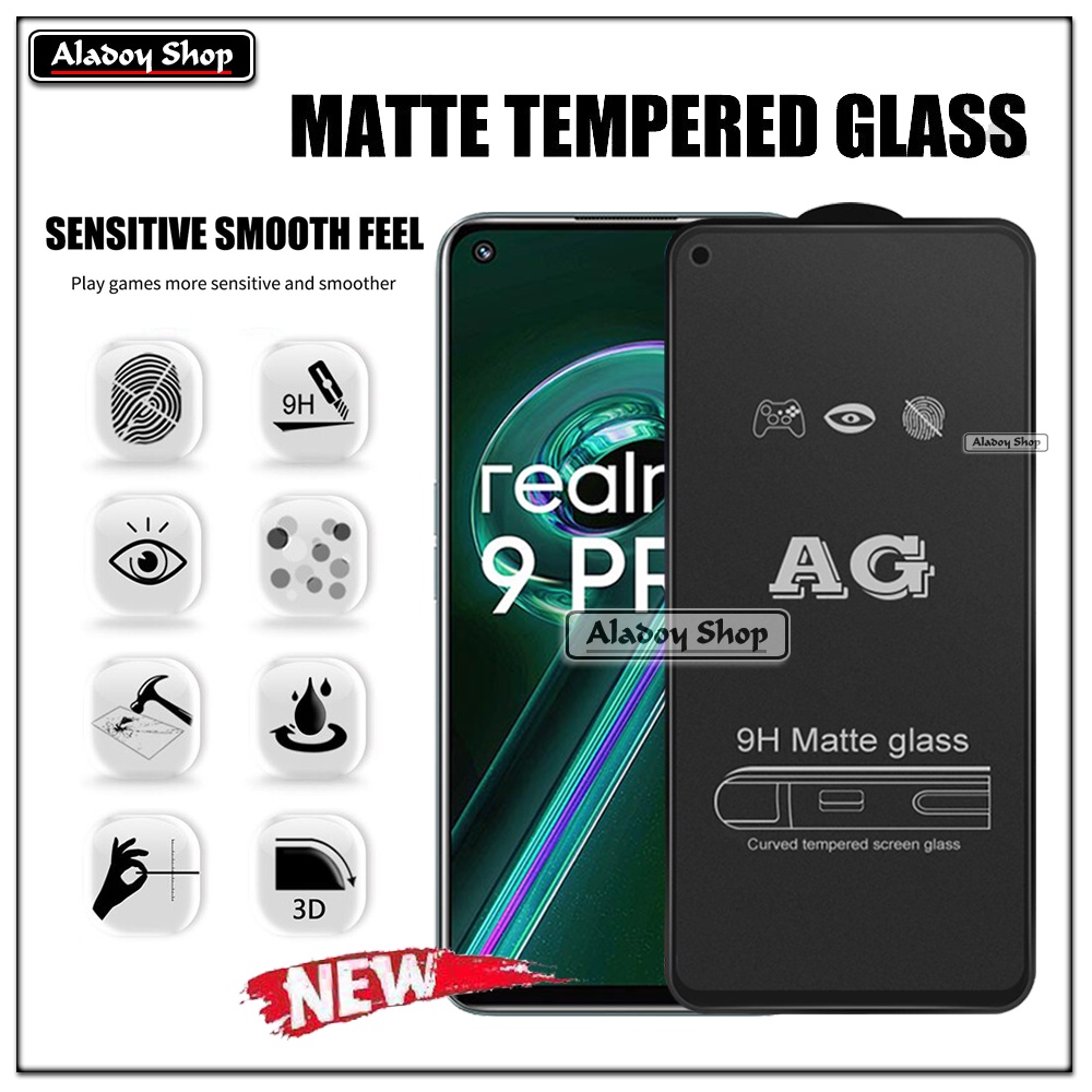 Realme 9 Pro PAKET 2IN1 Tempered Glass Matte Anti Glare Full Layar dan Tempered Glass Kamera