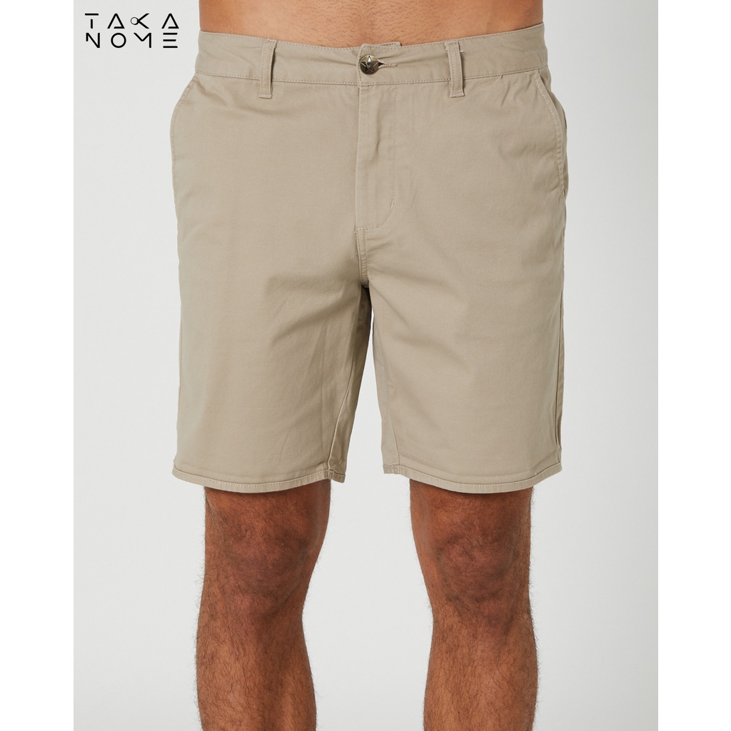 Chino Stretch Shorts Pants Pria Celana Pendek Pria Takanome - Khaki