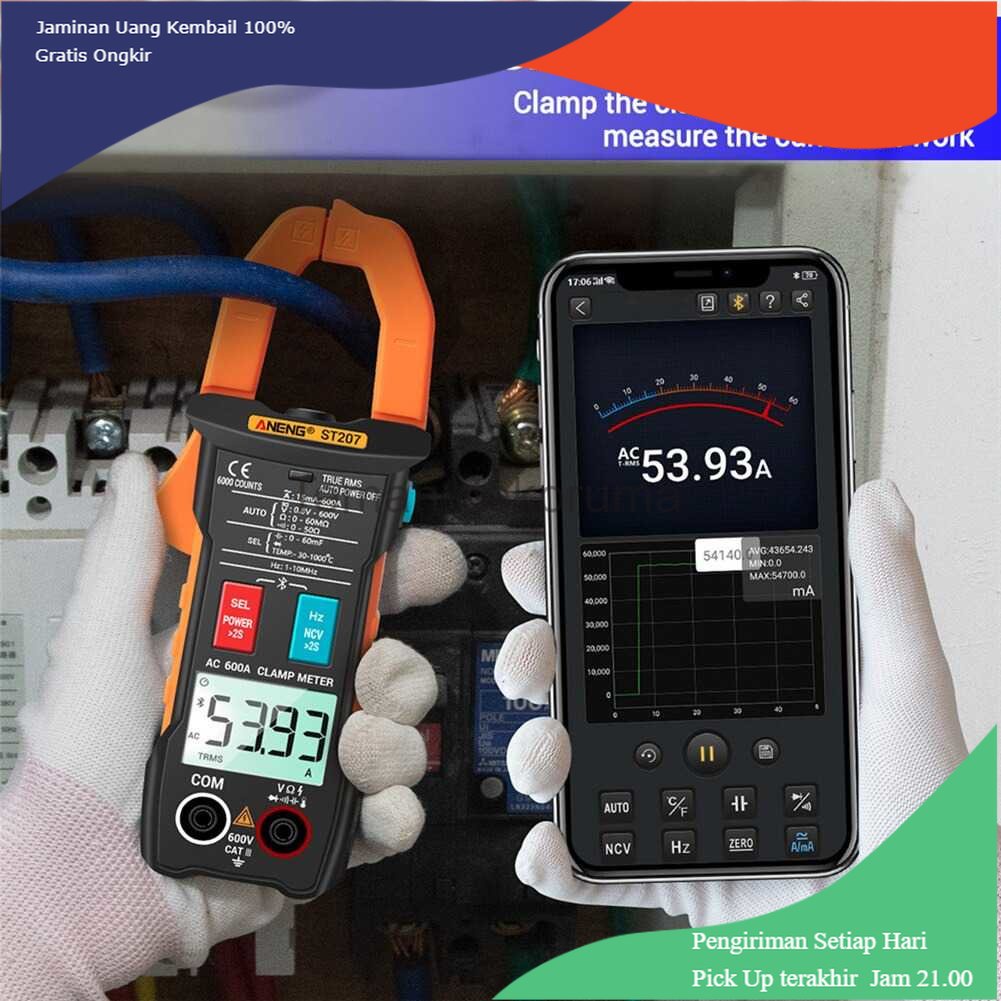 TD - PR2 ANENG Digital Bluetooth Multimeter Voltage Tester Clamp - ST207