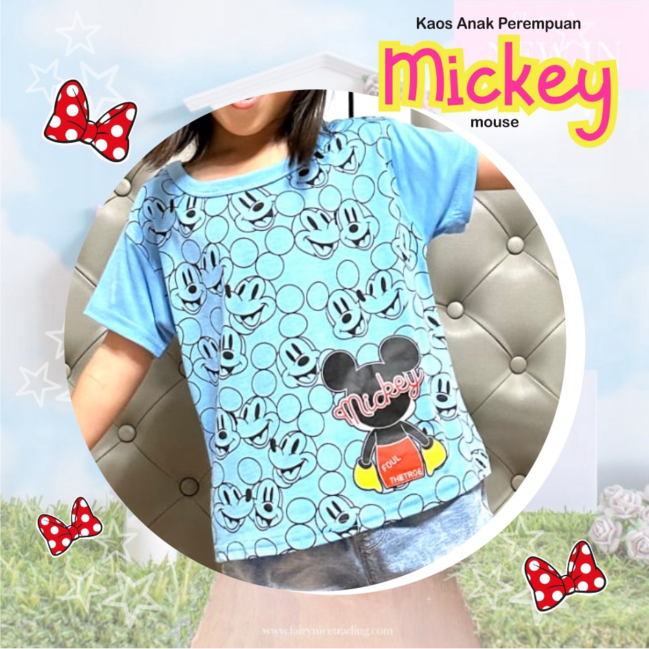 Atasan Kaos Anak Perempuan Mickey CKids