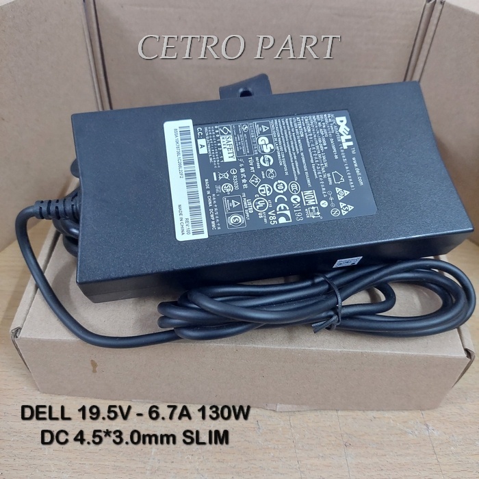 ADAPTOR CHARGER DELL 19.5V 6.7A (130W) Jack Kecil DC 4.5*3.0mm -NEW