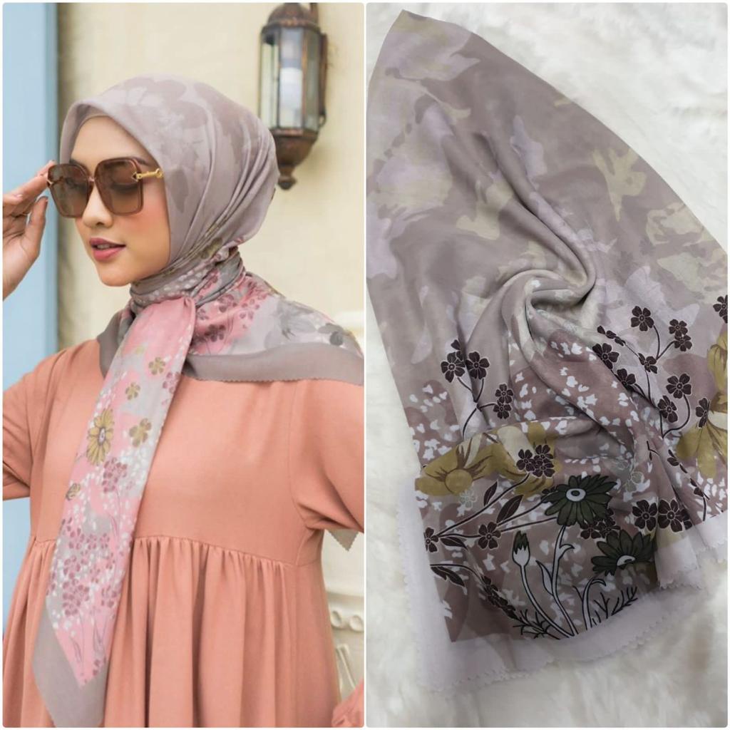 JILBAB MOTIF KAYLA SCARF/ VOAL SEGI EMPAT KAYLA SCARF PREMIUM BAHAN VOAL UKURAN 115X115 CM