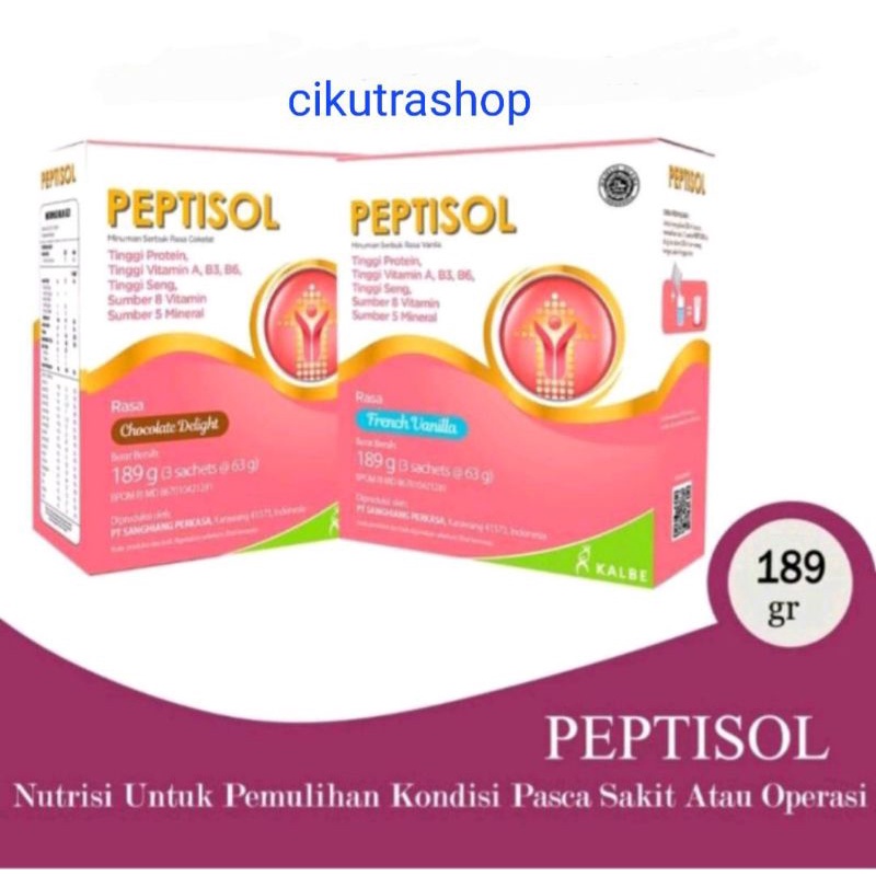 

Peptisol Coklat/Vanila 189gr