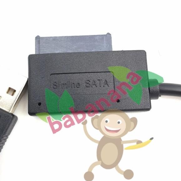 Kabel Slim Line Sata to dual usb dvd rw rom external konverter adapter