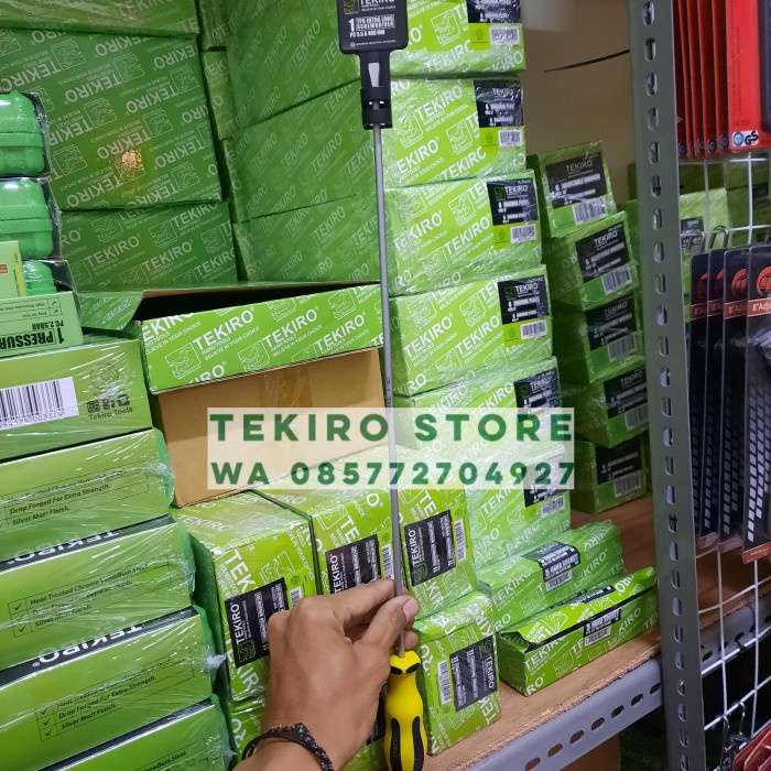 [BAYAR DITEMPAT] Tekiro Obeng - Gagang Tpr Extra Panjang 40 Cm Ukuran 5.5 X 400 Mm / Perlengkapan Ru