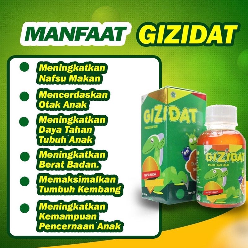 Gizidat vitamin penambah nafsu makan anak  ( expired date : 12/2024 )