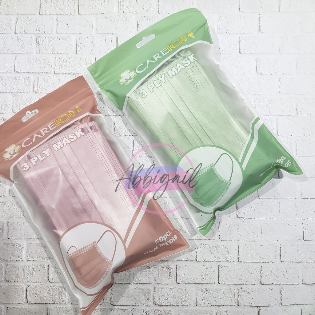 𝘈𝘉𝘎✰ Masker Earloop 3ply Premium Series / Earloop Warna Warni Emboss Careion Isi 50pcs 1046