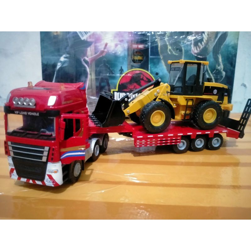 diecast container truck - mobil mainan besi