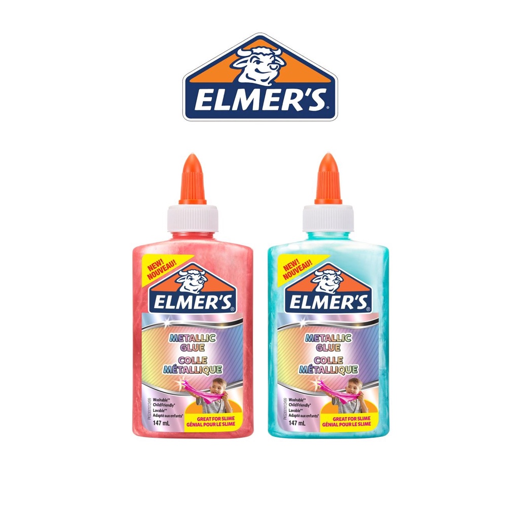 Elmers washable metallic color liquid glue for making slime