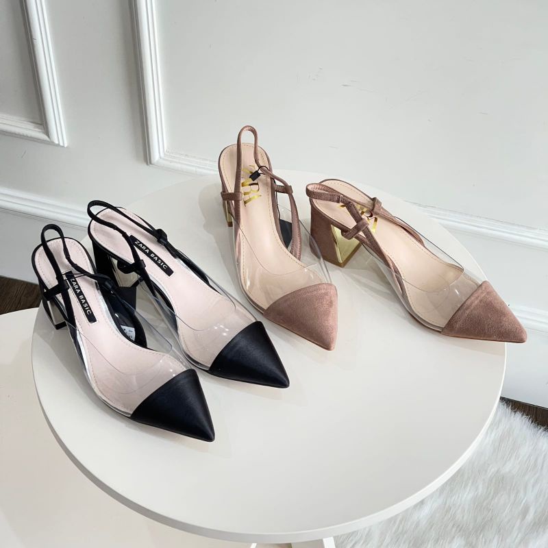 Sepatu zara wanita heels 5cm import