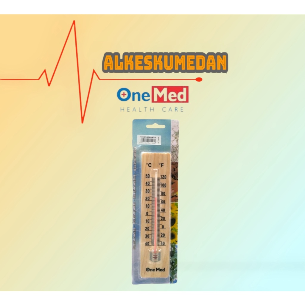THERMOMETER KAYU ONEMED-TEMPERATUR SUHU RUANGAN-ALAT UKUR SUHU RUANGAN