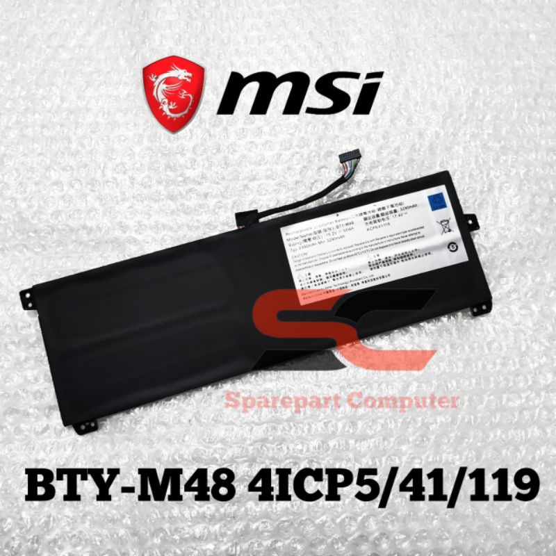 Baterai MSI Modern PS42 8RC 8RA 8MO PS42 8250U BTY-M48 4ICP5/41/119