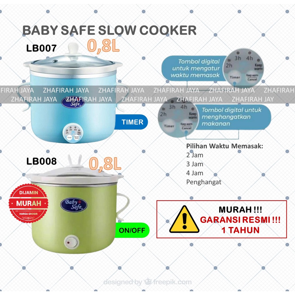 ❤ZJ❤ Slow Cooker BABY SAFE LB007 | SLOW COOKER BABY SAFE LB008 | SLOW COOKER MPASI BAYI