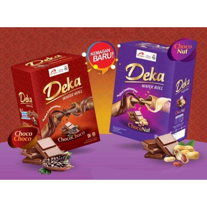 

Deka Wafer Roll Coklat Choconut Snack Makanan Ringan 200gr - Choco 100gr