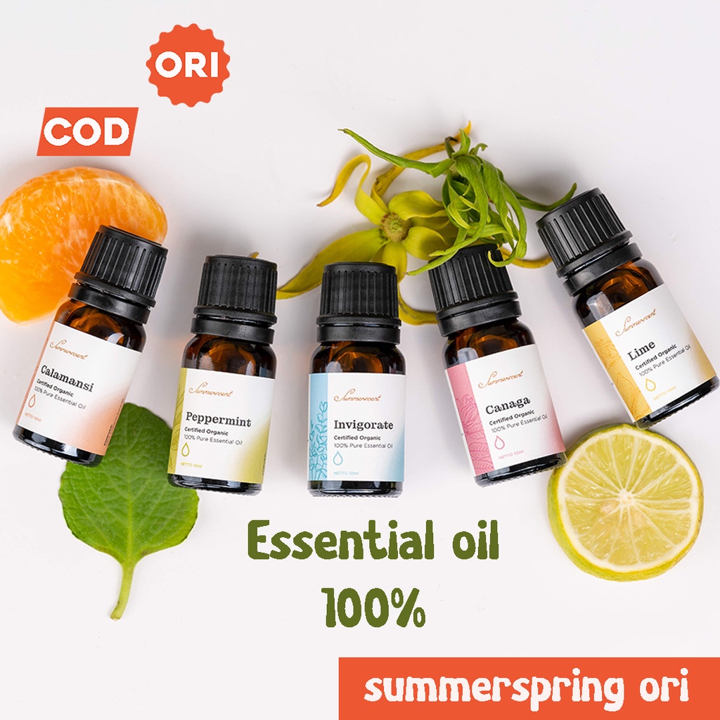 Essential Oil Diffuser Cough and Flu 10ml Aromaterapi Summerscent BPOM Original (Free Bubble Wrap)