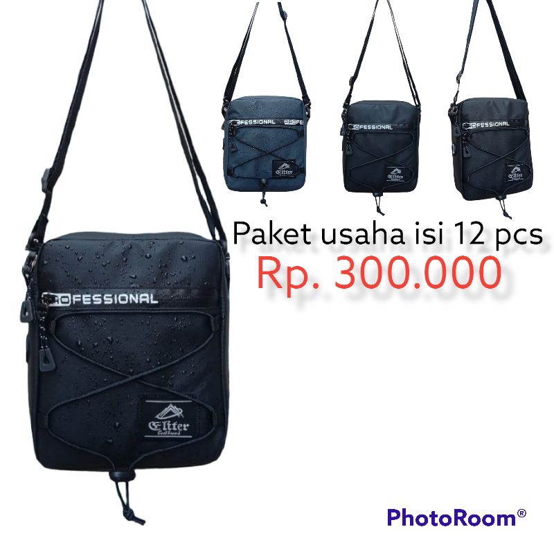 Grosir Tas!! Tas Slingbag Waterproof isi 12 pcs Selempang Anti Air