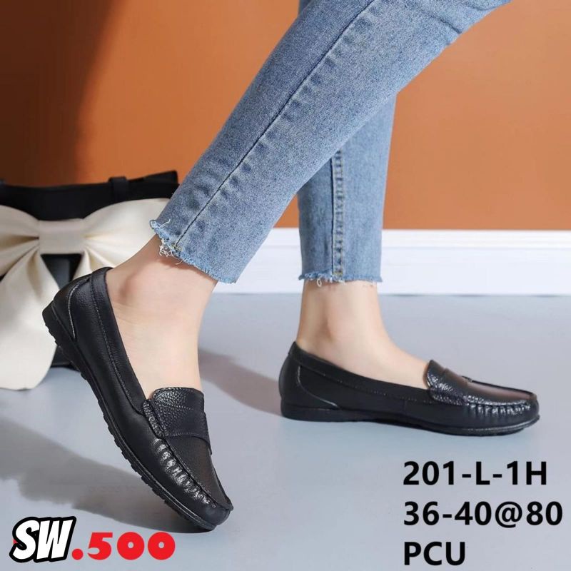 Sepatu Fantofel Kerja Wanita Karet Import Hitam