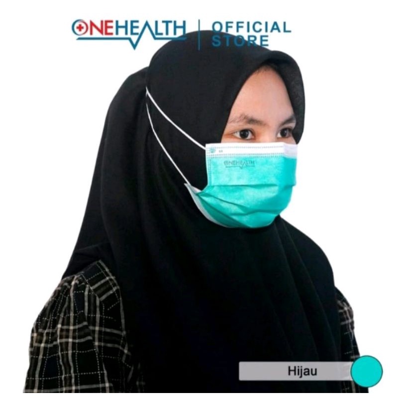 Masker Medis Headloop Hijab 3 Ply Onehealth