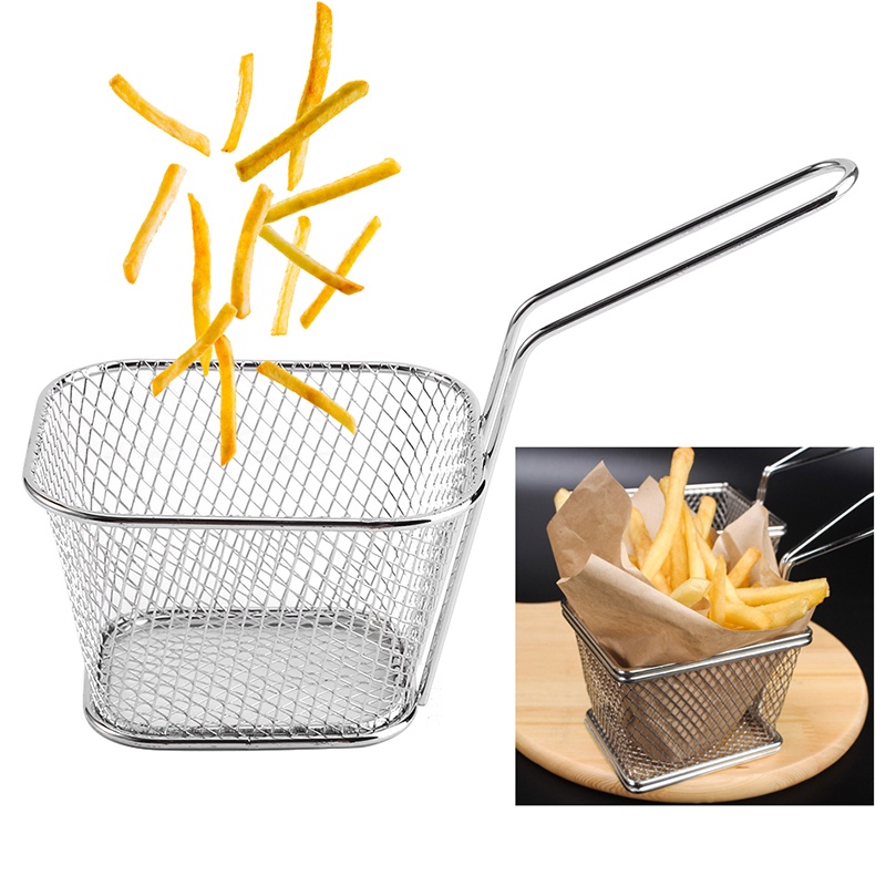 Keranjang Kentang Goreng/ Stainless Fried Basket/ Keranjang French Fries/ Saringan Kentang Goreng