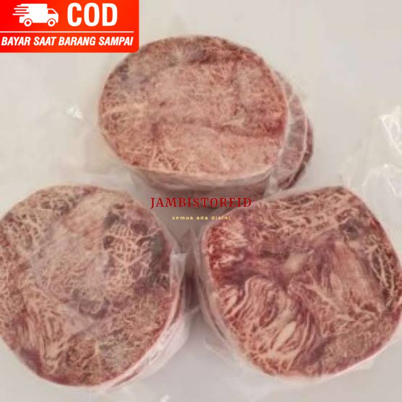 

(JAMBISTOREID) PILIH PENGIRIMAN INSTAN Beef Steak 3pcs Frozen Food Daging Stek Stik Meat Marble Marbling Lembut Berserat Berlemak Jambi Tenderloin Sirloin Cuberoll