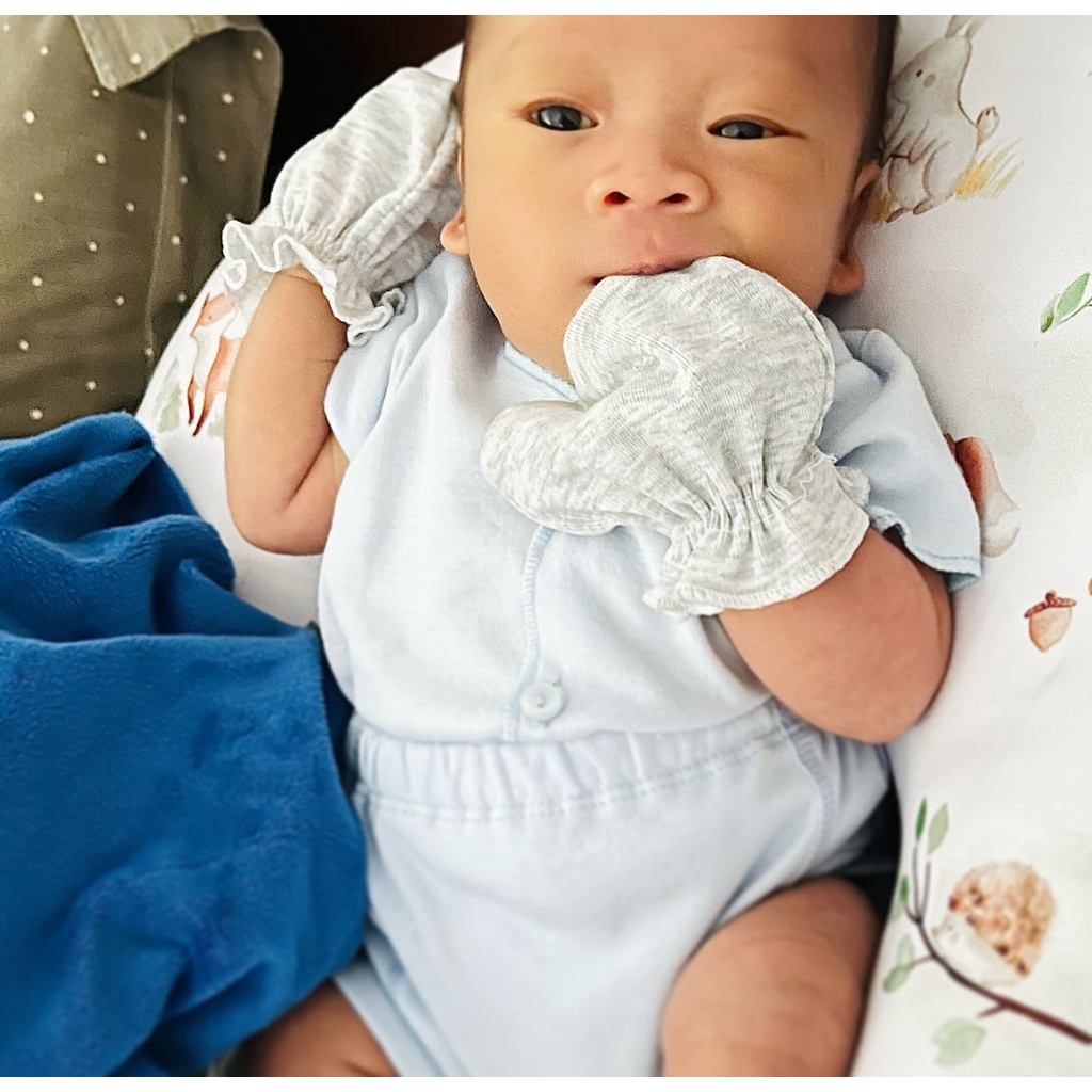 TINGTONG - Sarung Tangan Bayi - Baby Hand Mitten - Kaos Tangan Bayi - STK Karet Bayi Polos Katun