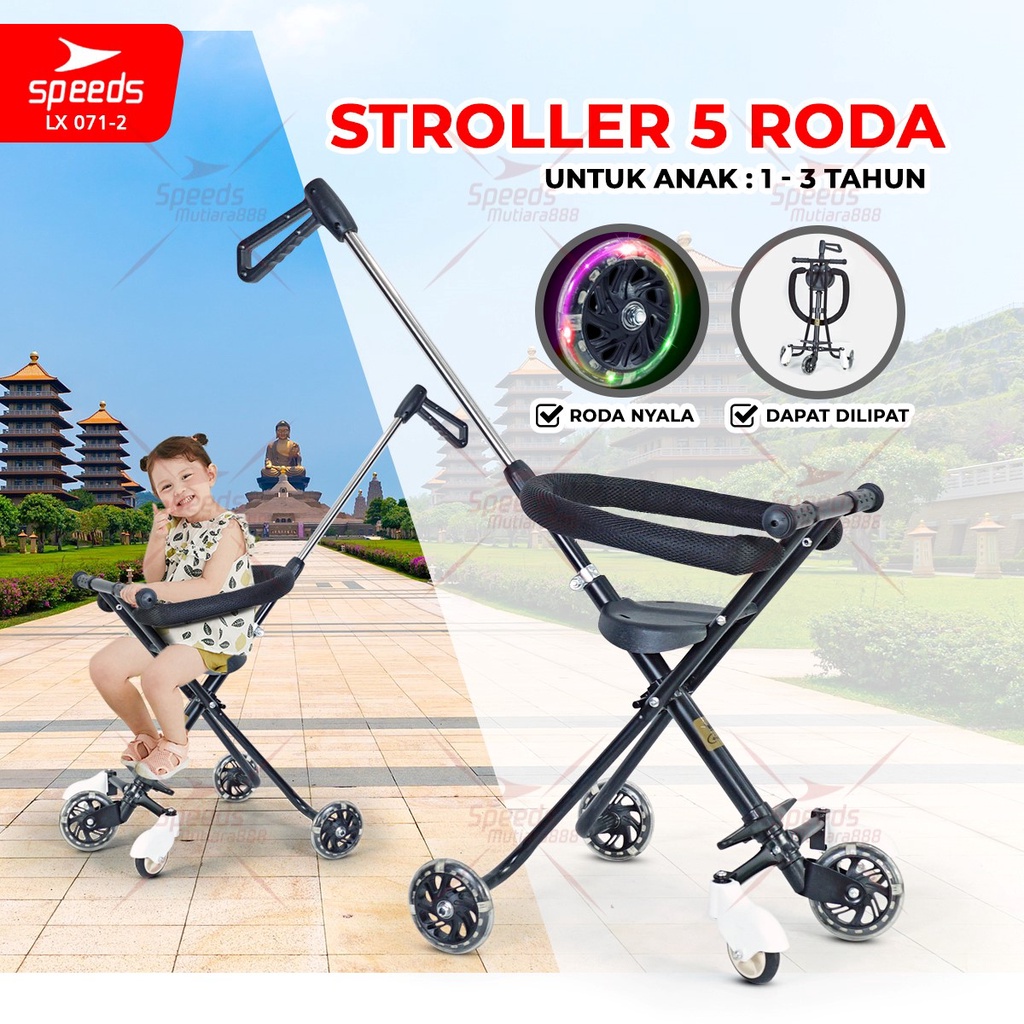 Jual SPEEDS Stroller Bayi Kereta Dorong Bayi Roda 5 Stroller Lipat Anak Magic Stroller Baby
