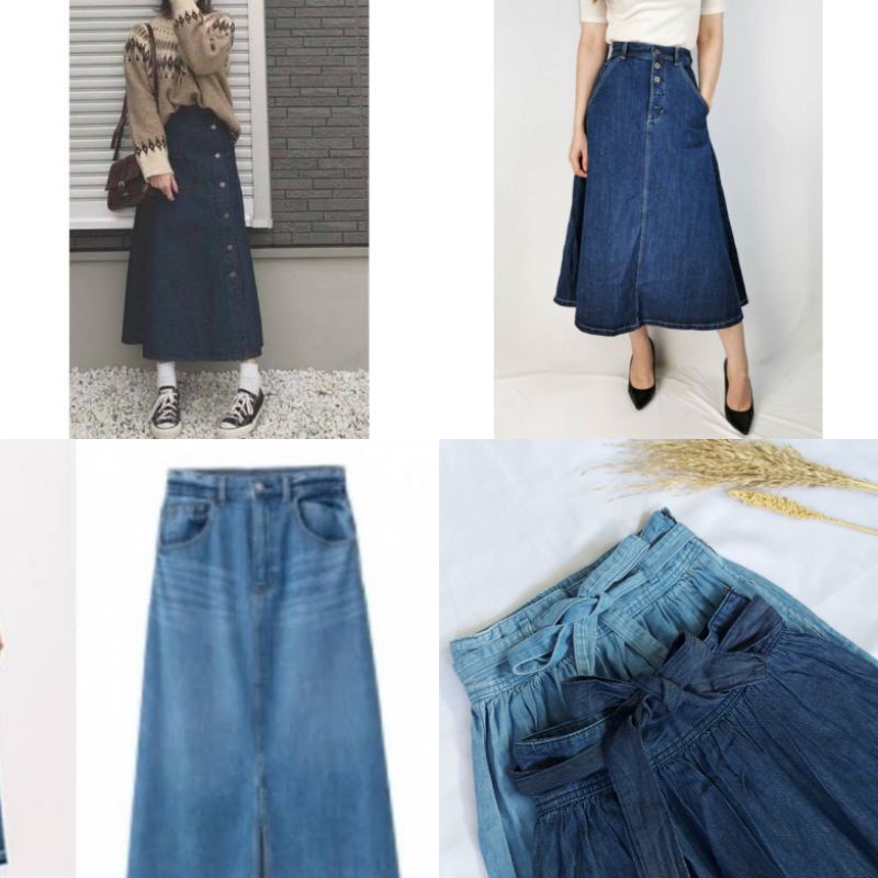 UNIQ*LO DENIM SKIRT WANITA