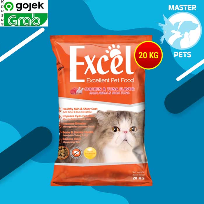 [GOSEND] Excel 20 Kg Makanan Kucing Donat Ikan 20kg