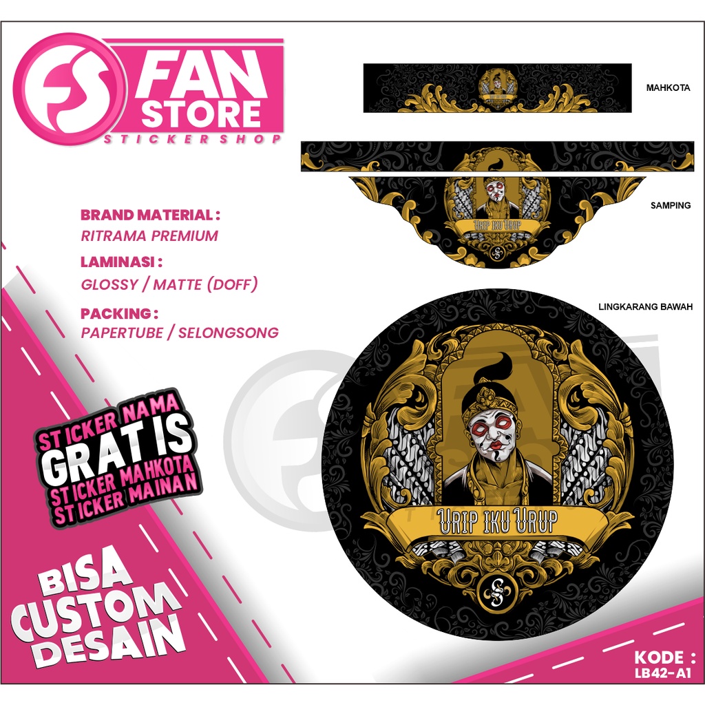 Stiker Decal Sangkar Tebok Lovebird / Decal Sangkar Love Bird Universal