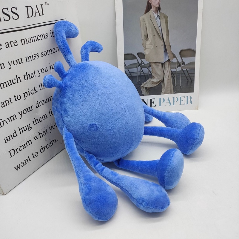 Boneka Plush Karakter Kartun Animasi Monster Biru Ukuran 38cm Untuk Hadiah Natal Anak