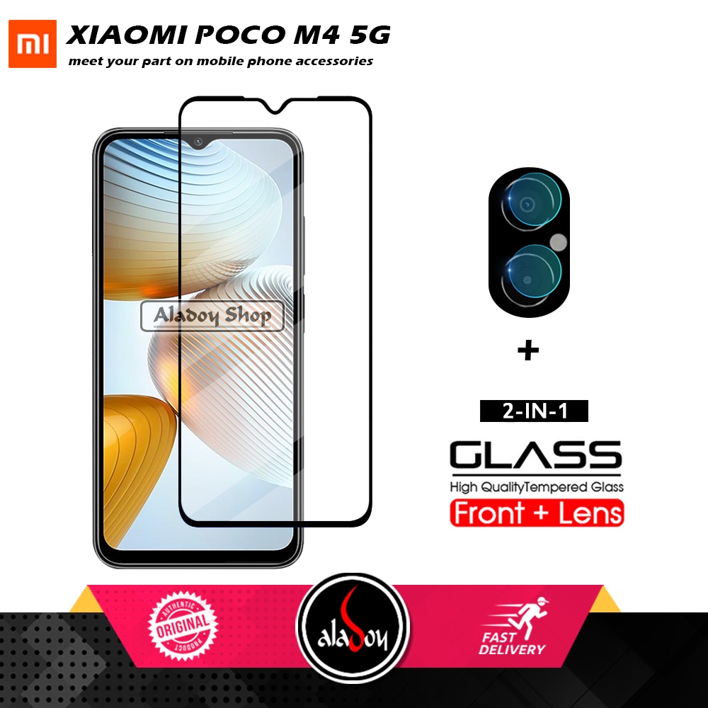 PAKET Tempered Glass Layar Xiaomi Poco M4 5G Free Tempered Glass Camera