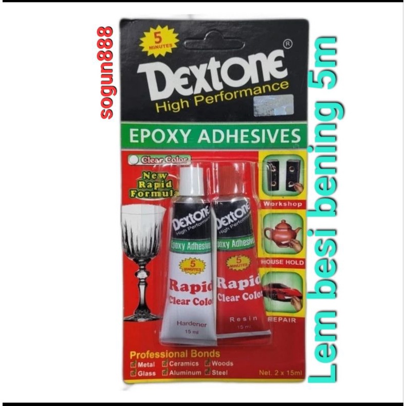 Lem besi bening dextone 5 menit.Lem Dextone rapid 2komponen. Lem epoxy