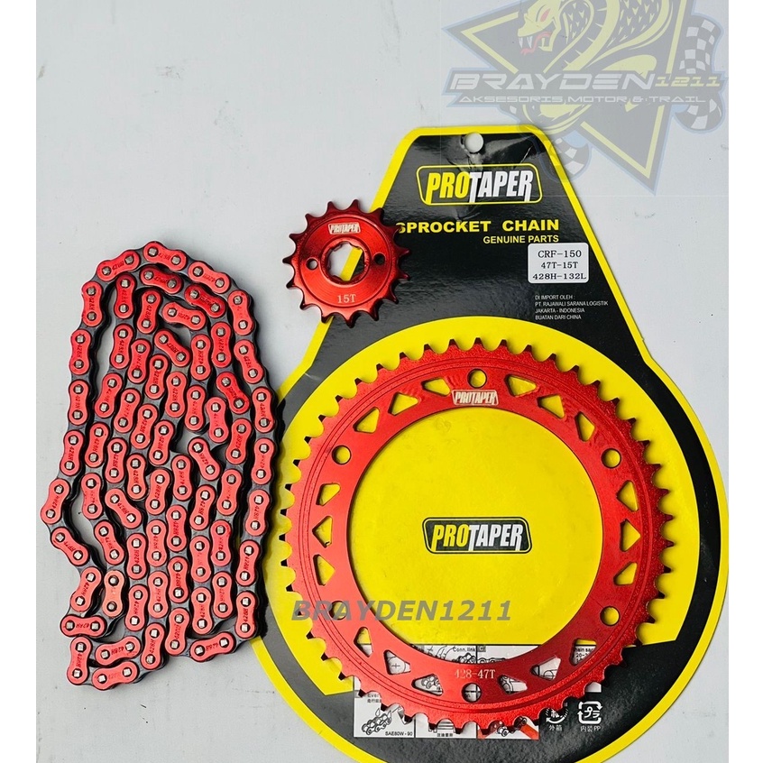 Gear crf 150L / Gear set warna crf 150 / Gear warna crf protaper / gear sss crf150