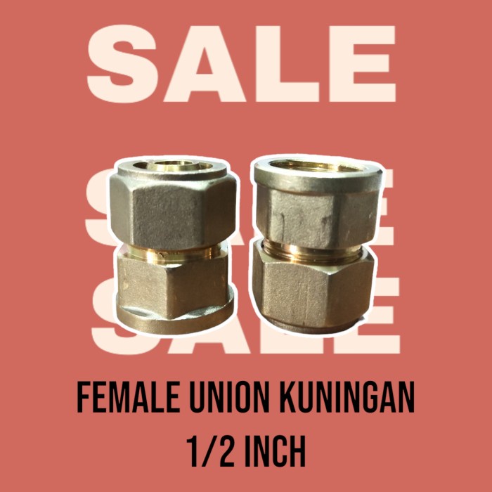 Female Union Socket Drat Dalam Kuningan / 1/2 Inch / Knee Air Panas