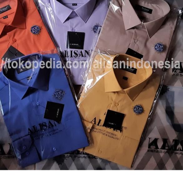 ALISAN Kemeja Polos Reguler Lengan Panjang //Size 16,5 - 17,5//JUMBO - 17