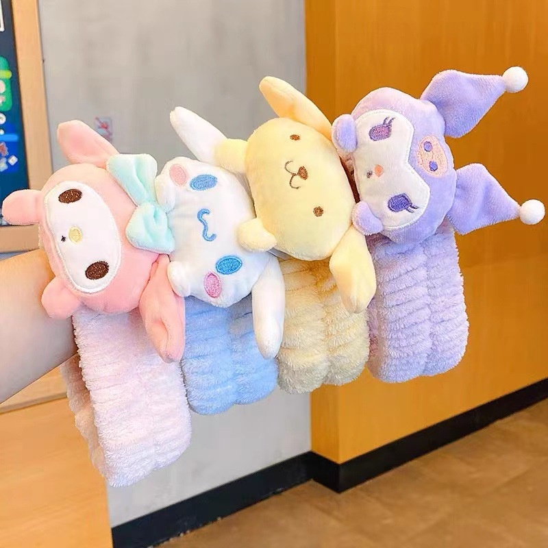 BANDO HANDUK CINAMOL/ BANDANA HANDUK BONEKA SANRIO CINNAMOROLL KUROMI LUCU