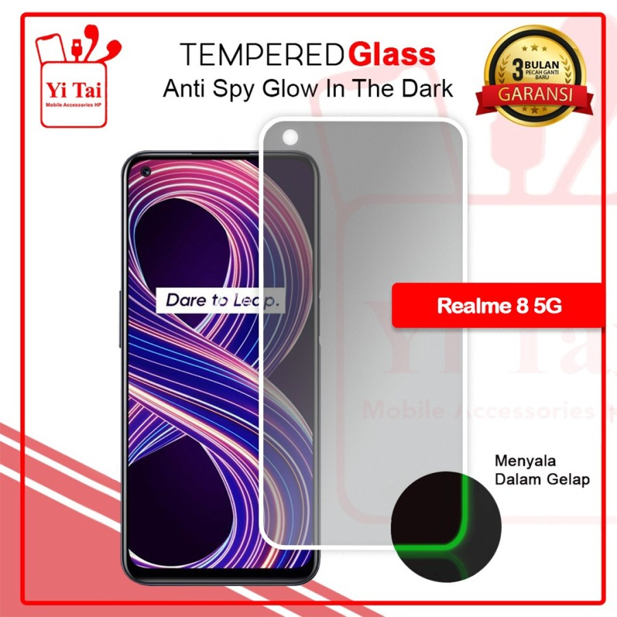 TEMPERED GLASS SPY GLOW IN THE DARK YI TAI - REALME 8 5G - GA