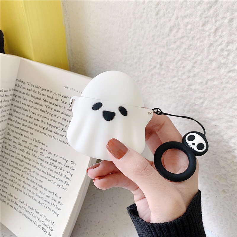 Casing Kerangka Mimpi Buruk Hantu Mengerikan Kompatibel Untuk Airpods1 2 3rd Case Kompatibel Untuk AirPods Pro 2case Earphone Case Cover Pelindung