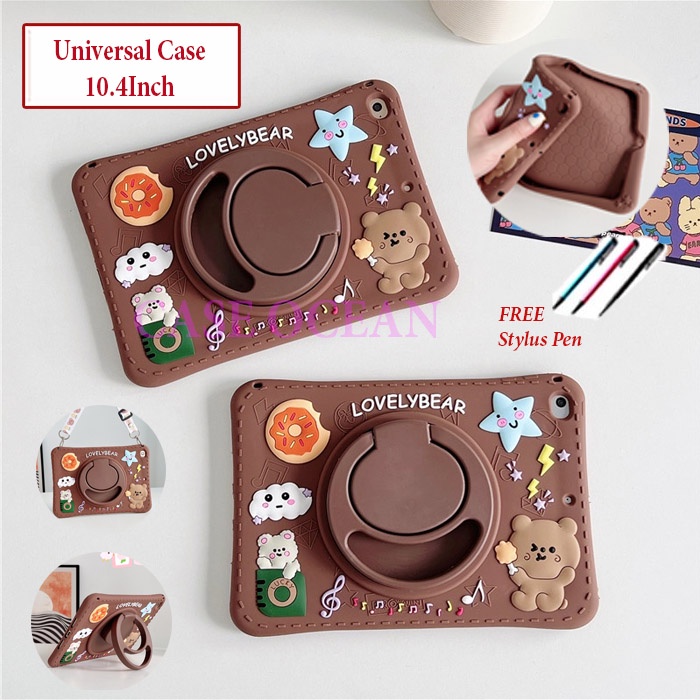 Advan Tab Sketsa 2 Soft Case Casing Cover Anak Kids Rotating Bear