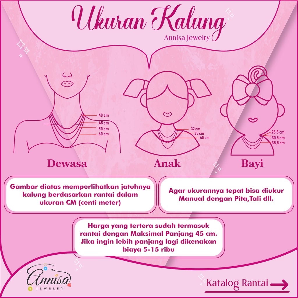 Kalung/gelang nama font arabic rantai nori titanium anti karat