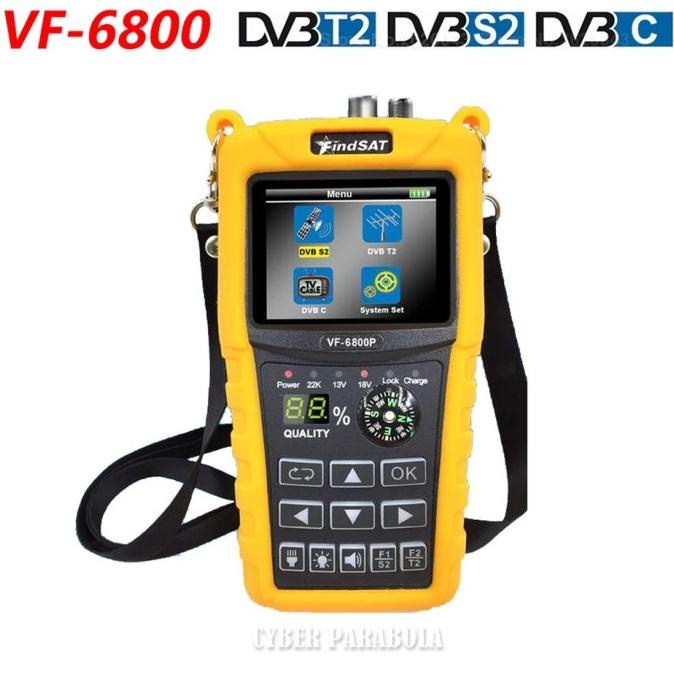 Ready Stok Vf 6800 Findsat Combo Sat Finder Dvb-T2 Dvb-S2 Dvb-C
