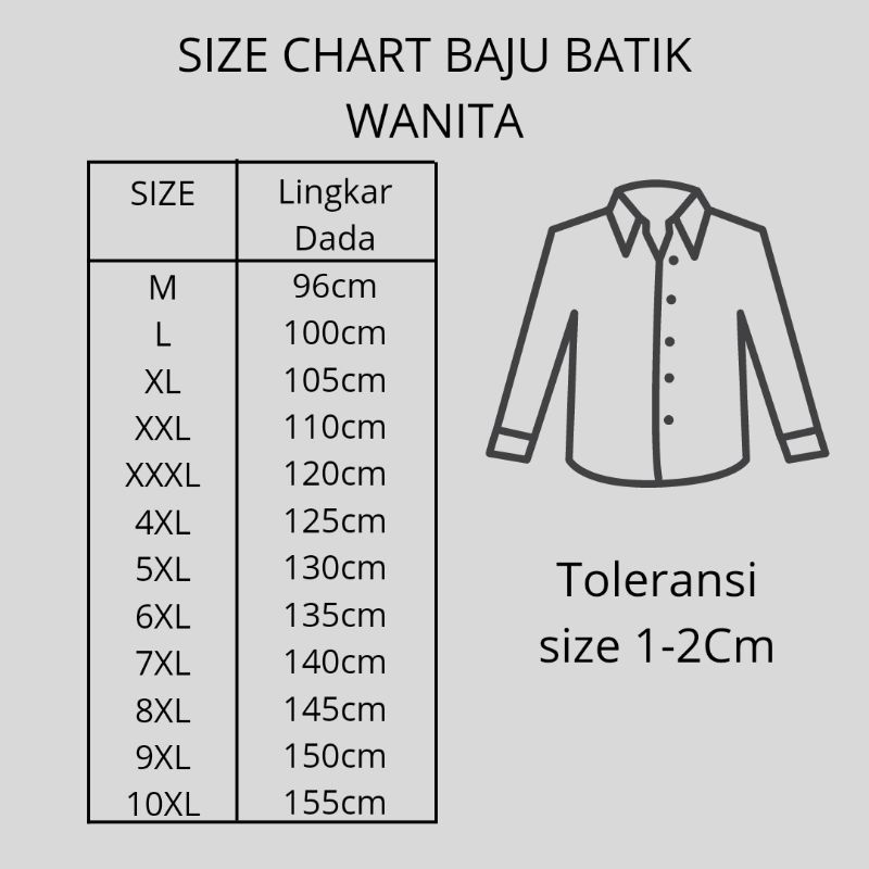 Couple atasan batik kemeja tunik big size M L XL XXL XXXL 4XL 5XL 6XL 7XL 8XL 9XL 10XL Seragam