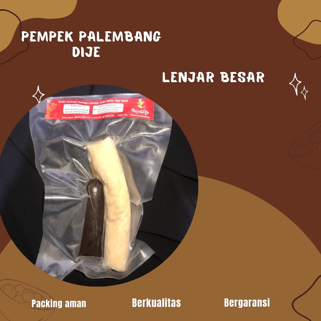 Pempek Palembang Asli Dije Empek Empek Lenjar Besar Frozen Food Original Free Cuka