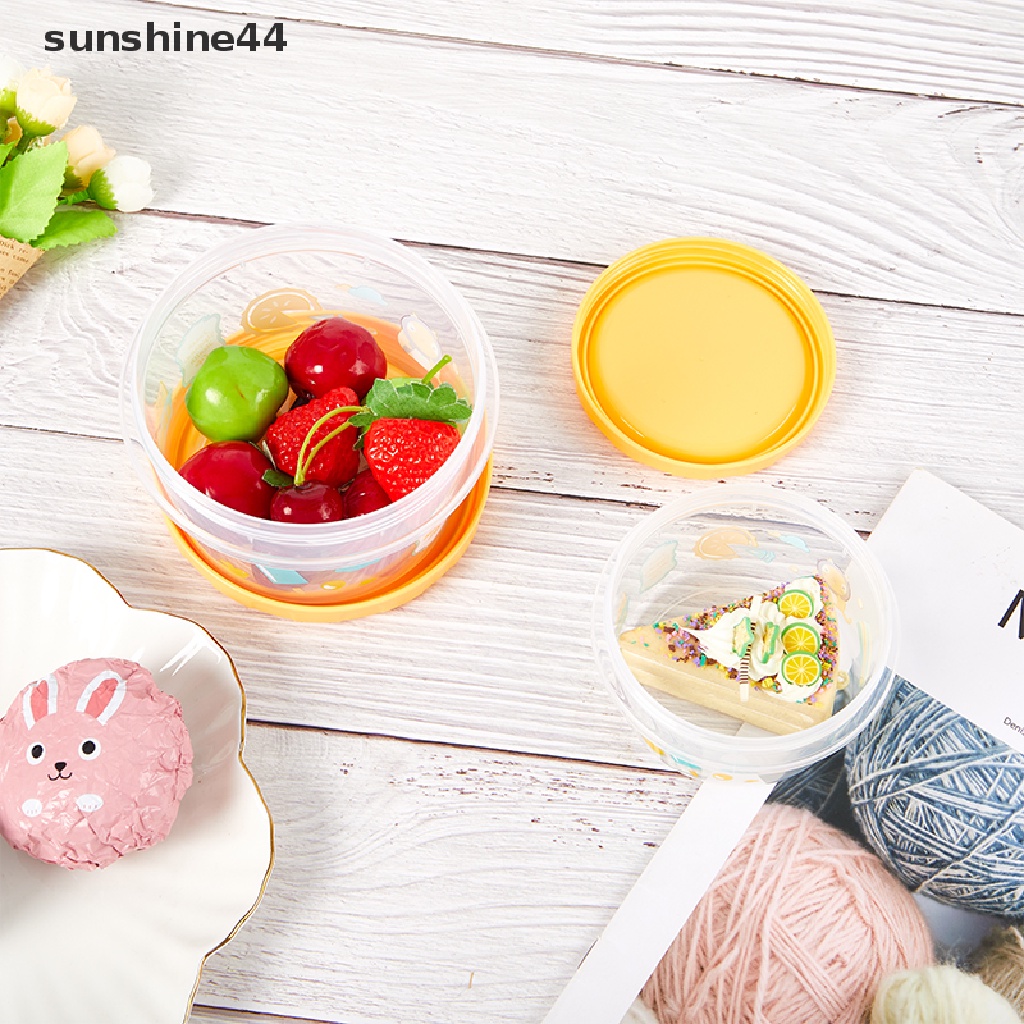 Sunshine Kotak Makan Bento Portable 250 / 500ml Motif Kartun Lucu Untuk Anak