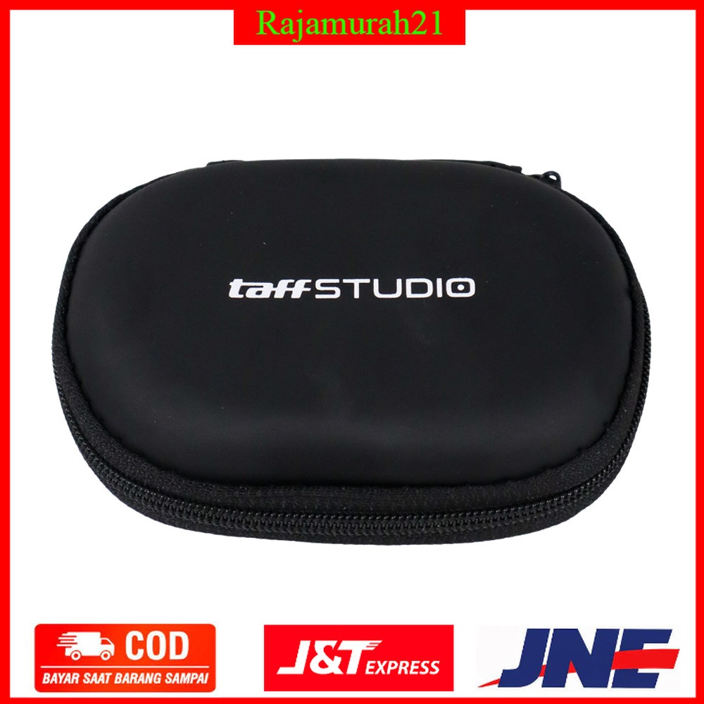 TaffSTUDIO Kotak Penyimpanan Earphone EVA Case - 7RSKAGBK - Black